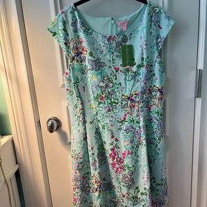 Lilly Pulitzer Briella Dress in Pool Blue Southern Charm Print